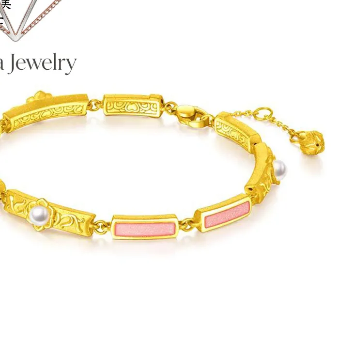Authentic Sacred Ten-Mile Red Bracelet - 24K Gold-Plated Flower of Life Charm