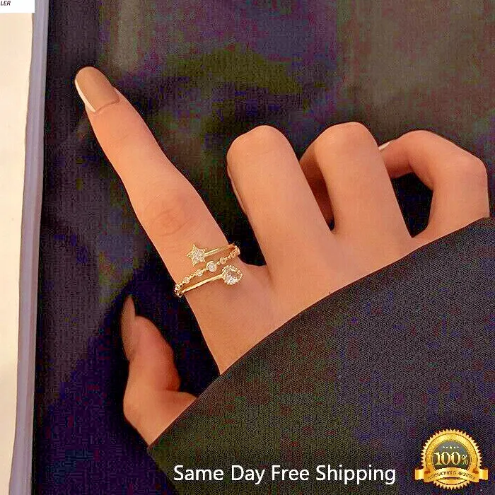 Authentic Golden Sigil Of Lunar Grace The Zircon And Pearl Adjustable Ring