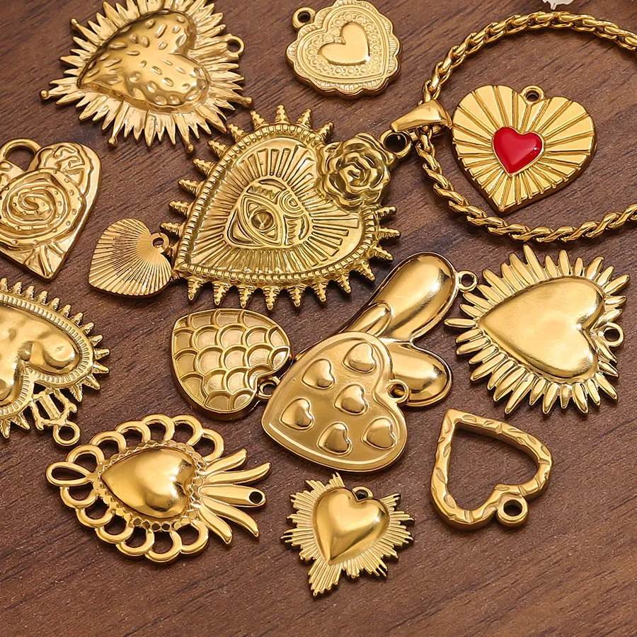Authentic Heart Of The Wild Gold Plated Bohemian Pendants