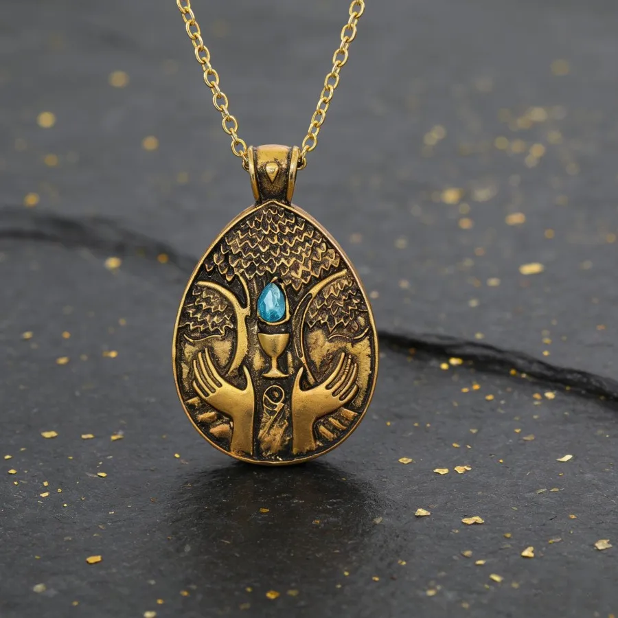 Authentic Arcane Pixel Talisman A Gold- Plated Gaming Pendant Of Mystique