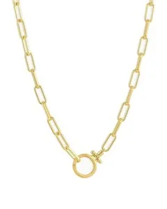 Authentic The Parker 18k Gold-Plated Sacred Geometry Paperclip Link Talisman