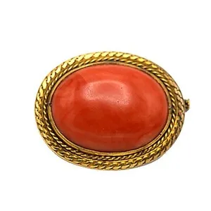 Authentic The Mediterranean Vow: Antique Coral and Gilded Silver Talisman