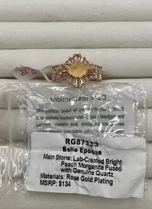 Authentic The Belle Époque Peach Morganite Quartz Ring in Radiant Rose Gold