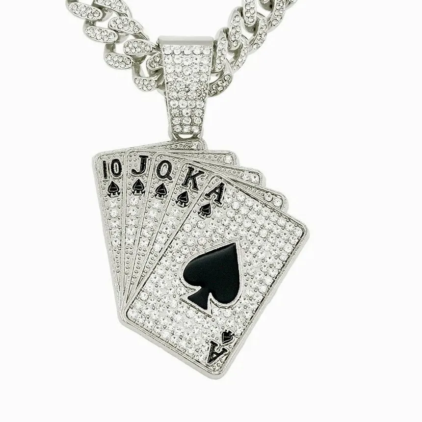 Authentic The Ace Of Fortune A Gold- Plated Poker Pendant Of Risk And Reward