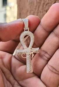 Authentic Ankh Of Eternal Bloom Gold- Kissed Cross Of Life And Fertility
