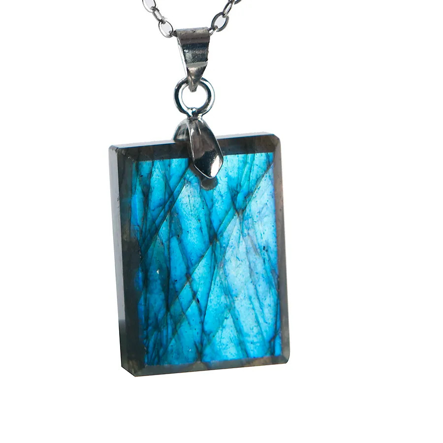 Authentic Whispers Of The Aurora Labradorite Moonstone Pendant Of Inner Vision