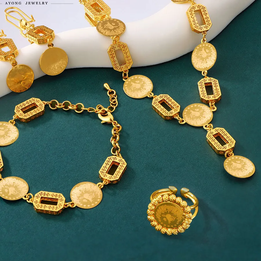 Authentic The Gilded Levant Bridal Regalia - 21k Gold-Plated Coin Talismanic Set