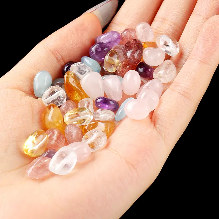 Authentic Freeform Polished Quartz Crystal Sacred Spacer Beads