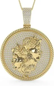Authentic The Dual-Visage Celestial Sovereign: A Radiant Moissanite Talisman