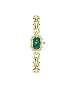 Authentic The Verdant Hour: Lacoste Petite Parisienne Gold-Plated and Emerald Amulet Watch