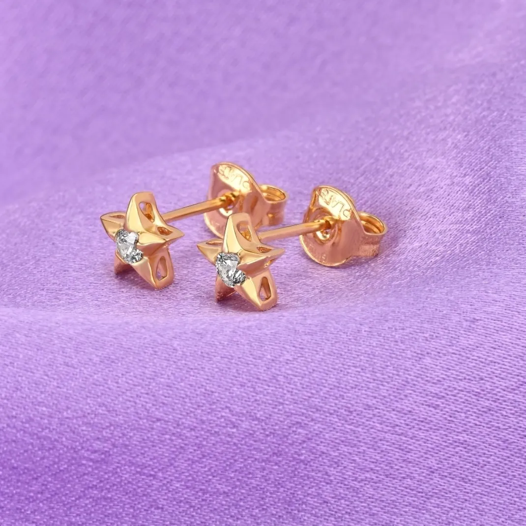 Authentic Celestial Starlight Studs 24K Gold- Plated Petite Star Earrings
