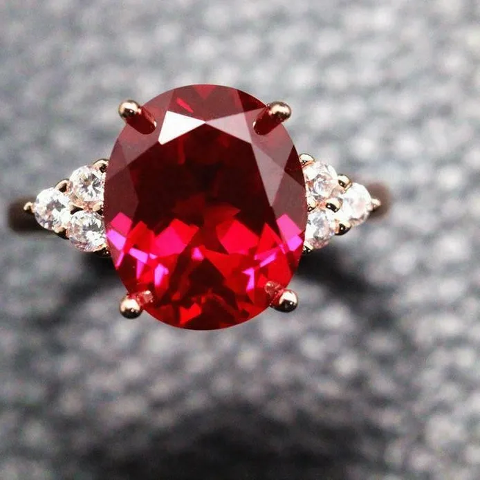 Authentic Flame Of The Heart A Rose Gold Plated Solitaire Ring Of Passion And Vitality