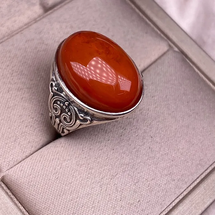 Authentic Amulet Of The Southern Flame A Thai Silver Ring Inlaid With Ember Of The Heart