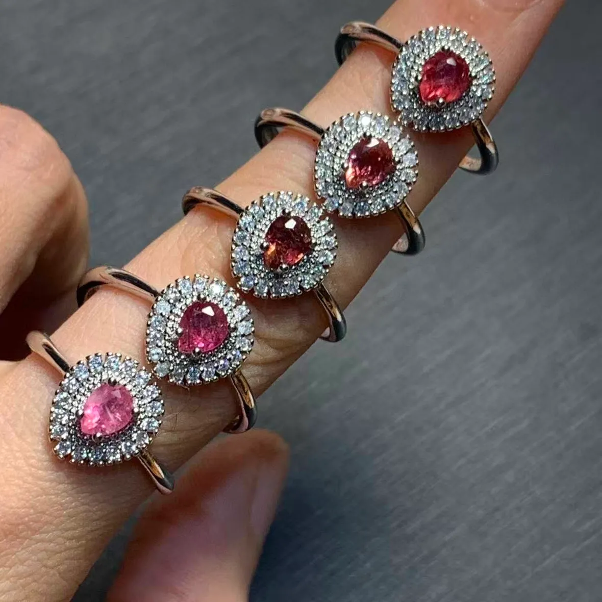 Authentic Natural Pink Spinel Ring Fine Jewelry Stone Gemstone Classic Style