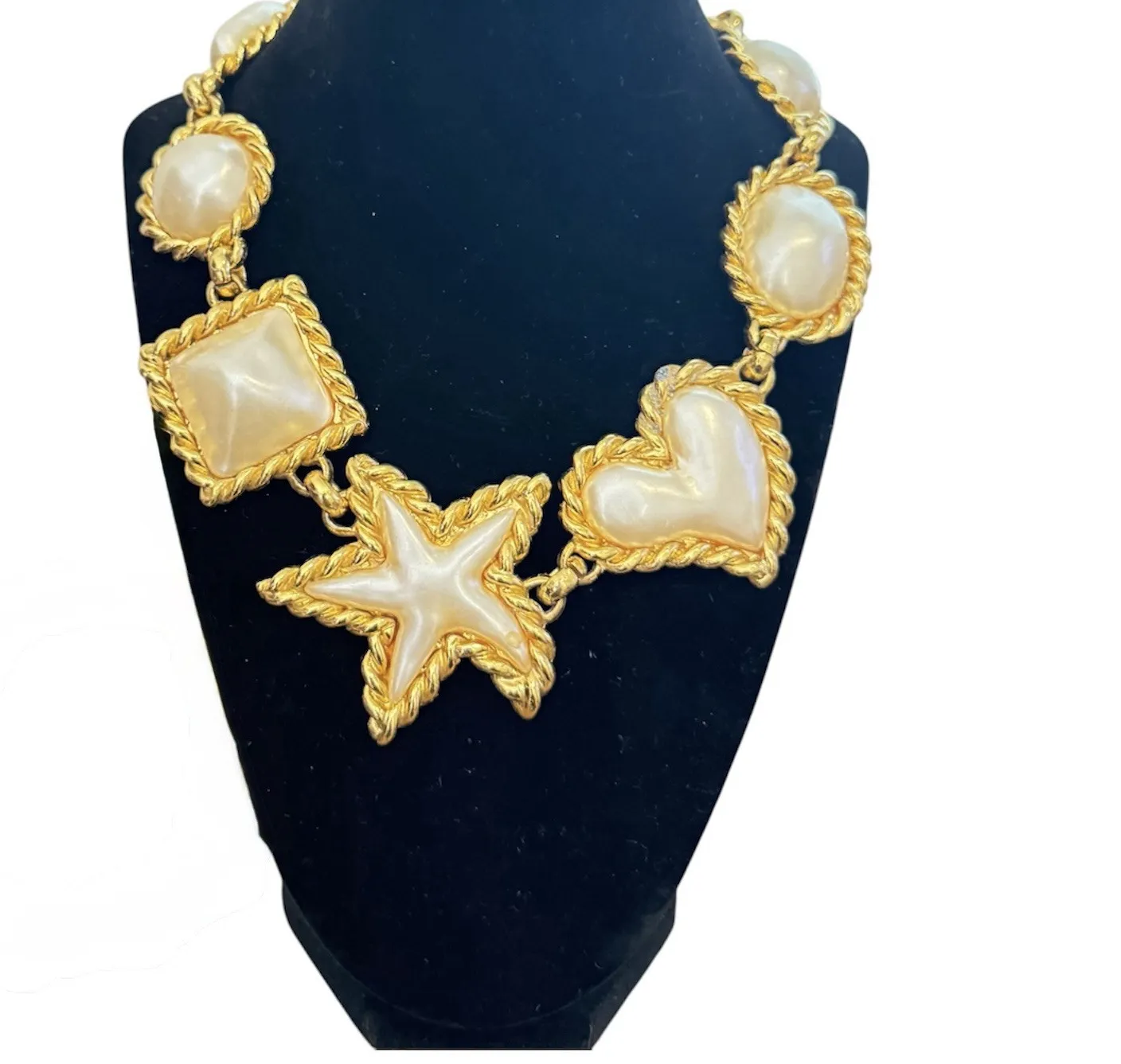 Authentic Celestial Guardian The Enchanted Pearl Heart Starfish Necklace