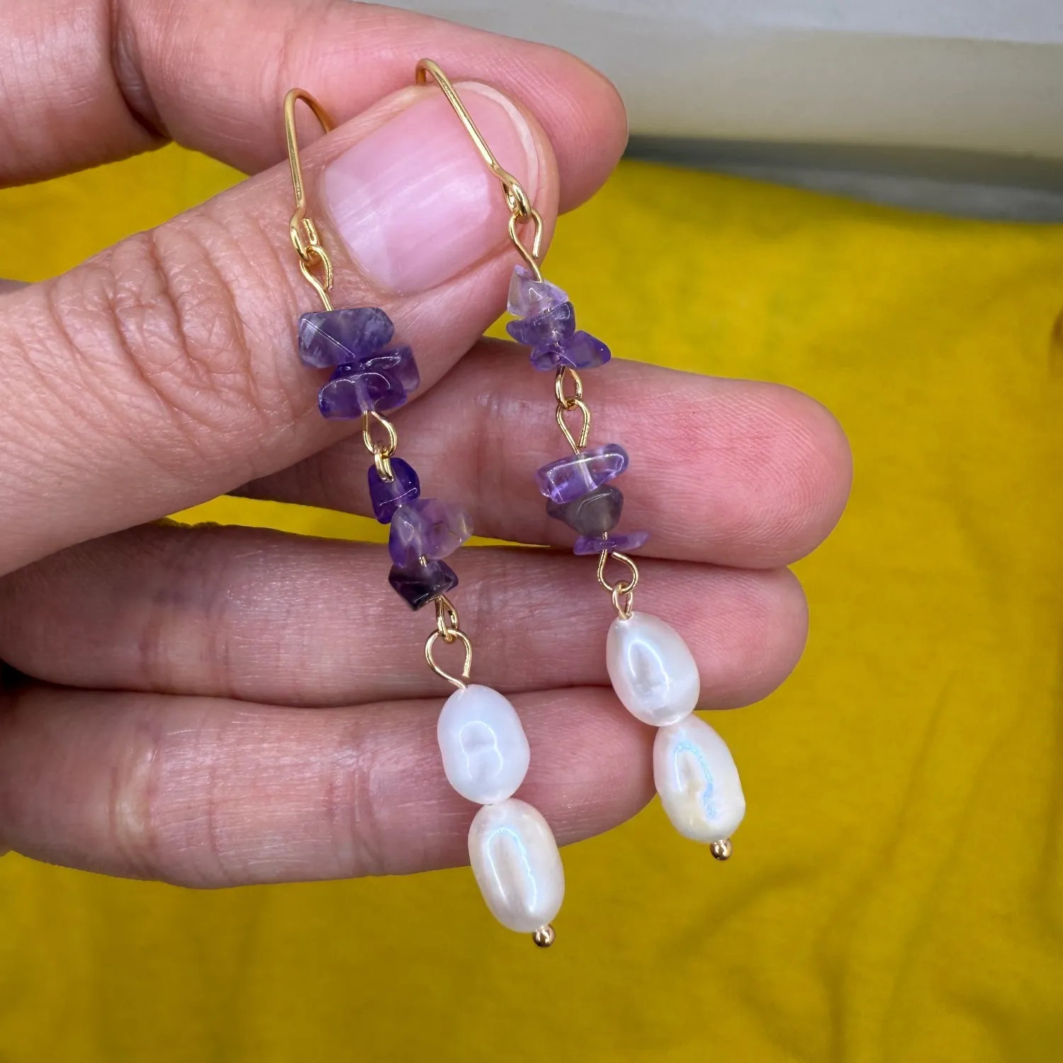 Authentic Luminous Tide Pearl Drops: Ethereal 14K Gold-Plated Talismans