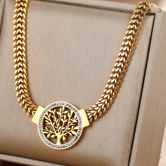 Authentic The Golden Roots of Eternity: Tree of Life Zircon Amulet