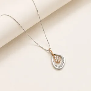 Authentic Triangle Of Light Geometric Moissanite Pendant In Gold- Plated Sterling Silver