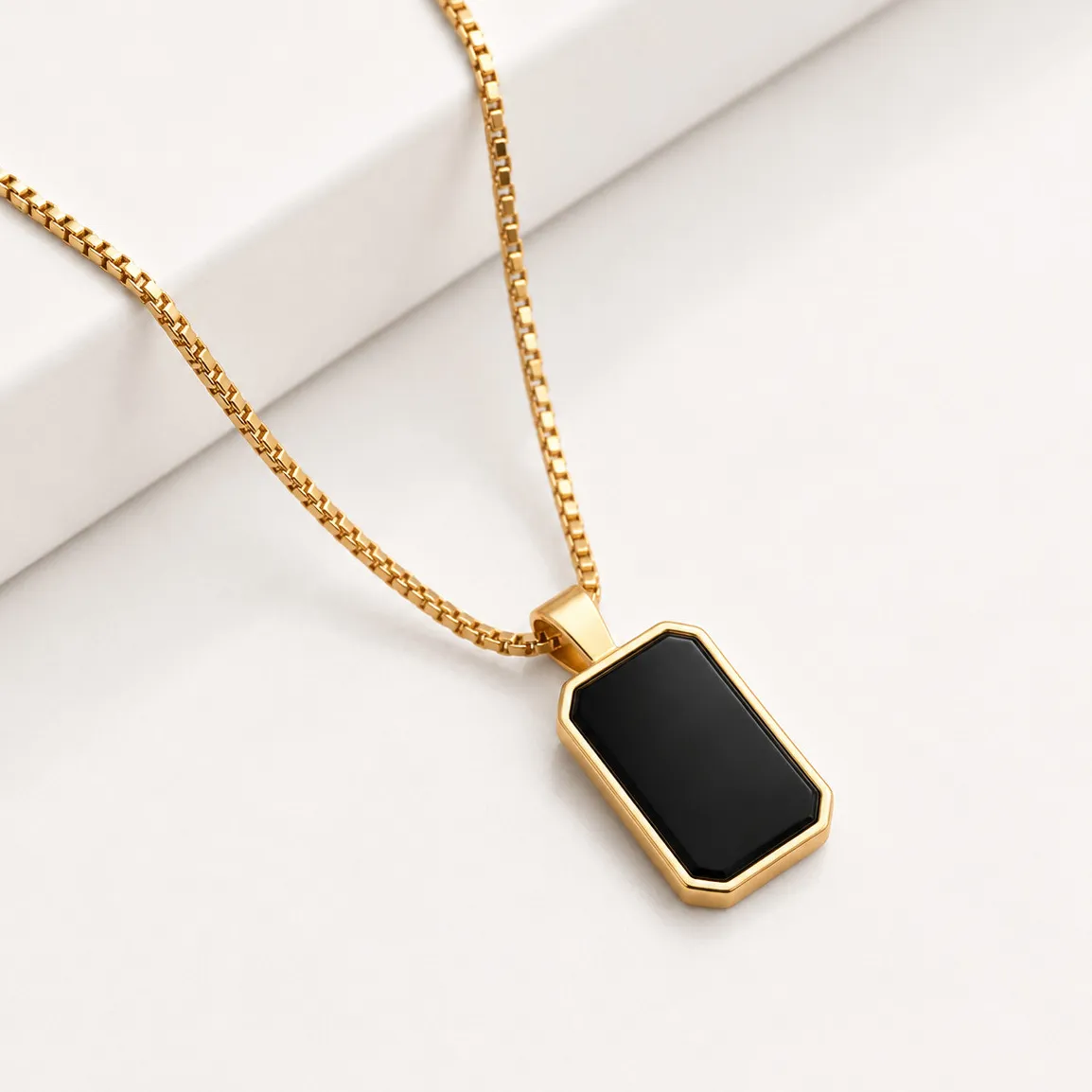 Authentic Obsidian Sigil Geometric Pendant Of Shadow & Light
