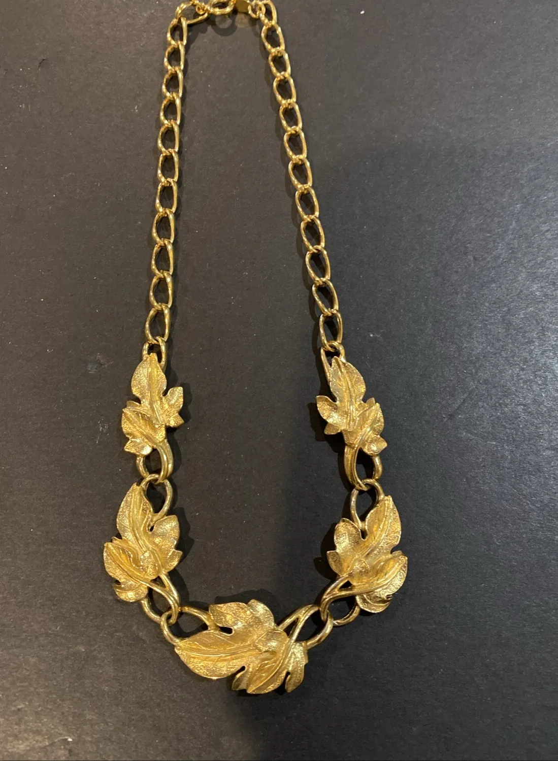 Authentic The Verdant Veil: Trifari Ivy Leaf Gold-Plated Talisman