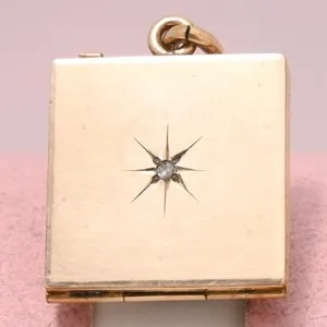 Authentic Celestial Starburst Relic A Gold- Plated Victorian Locket Of Luminous Memory