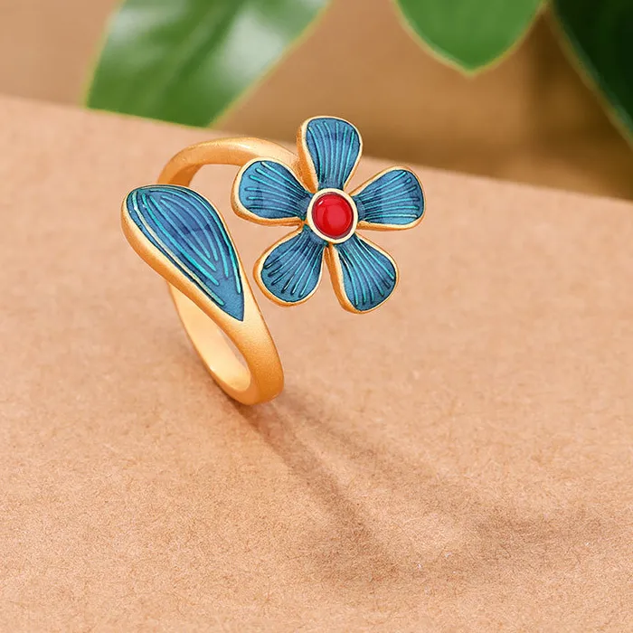 Authentic The Solar Radiance Enamel Bloom Ring