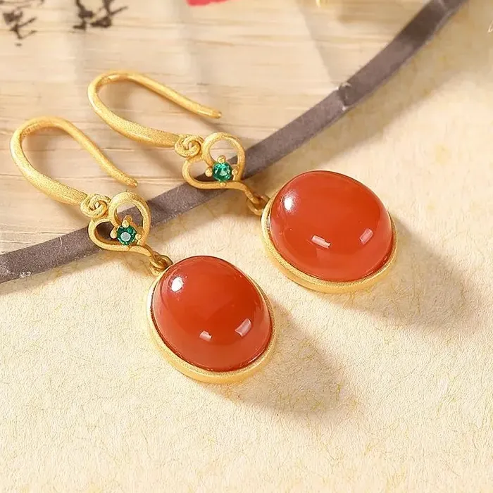 Authentic Ethereal Heart of the South: Gilded Tourmaline Talisman Earrings