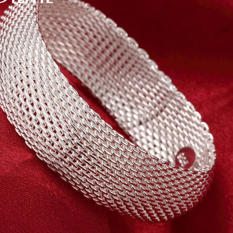 Authentic The Eternal Weave Sterling Silver Bangle