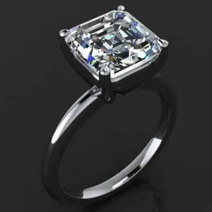 Authentic The Infinite Mirror Asscher Solitaire Ring
