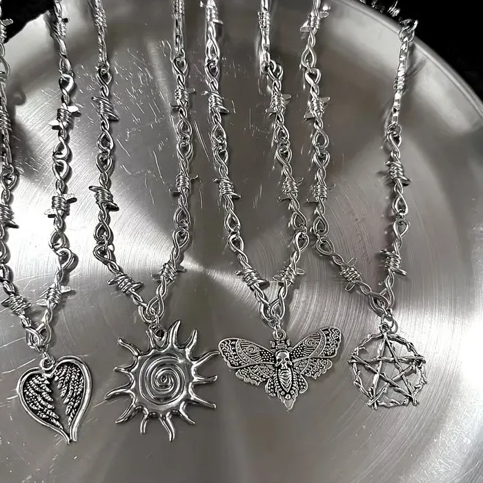 Authentic Coven Of Shadows The Barbed Wire Talisman Pendant
