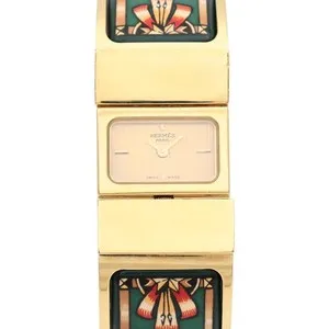 Authentic The Golden Caduceus Timepiece - Hermes Loquet L01.210 Enamel Amulet
