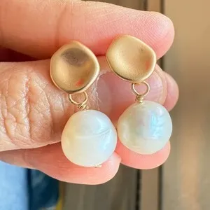 Authentic Ethereal Pearl Earrings- A Celestial Bride's Grace