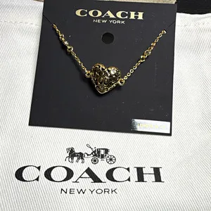 Authentic The Golden Heart of York Crystal Cable Chain Necklace