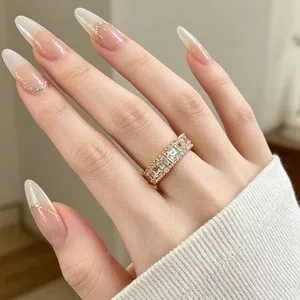 Authentic The Gilded Radiance Baguette Cuff Ring