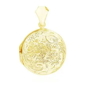Authentic Floral Passion Talisman A 14K Gold- Plated Silver Locket Of Devotion And Grace