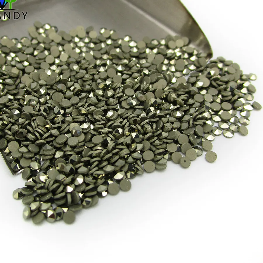 Authentic 50Pcs 1.0Mm- 2.0Mm Round Cut Flat Back Loose Natural Marcasite Stone For Diy Jewelry