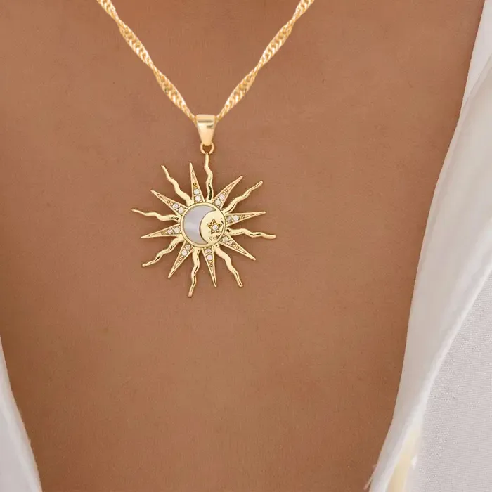 Authentic Celestial Trinity Pendant Sun, Star, And Moon Talisman