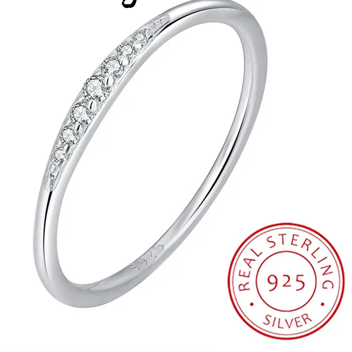 Authentic Claw Round Geometric Couple Ring 100 Original Sterling Silver S925 Valentine's Day Jewelry