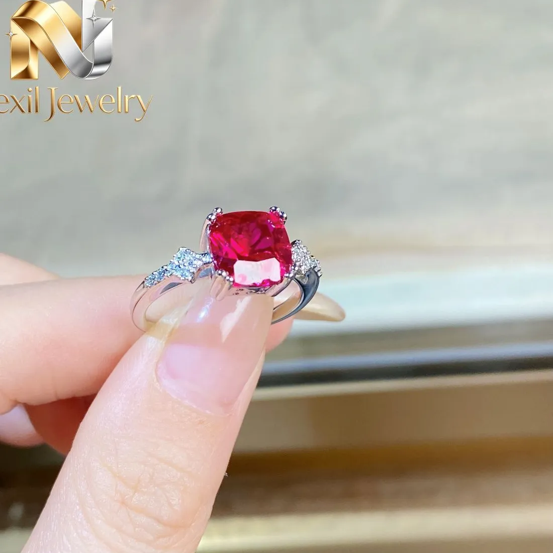 Authentic Crimson Heart's Embrace Platinum & Ruby Talisman