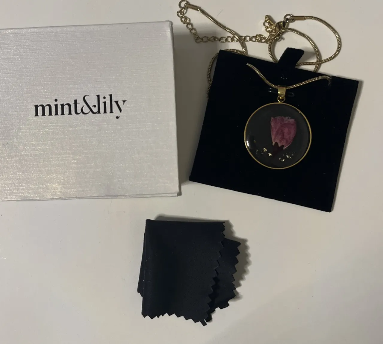Authentic Birth Blossom Of August Gladiolus Pendant In Gold- Plated Whisper