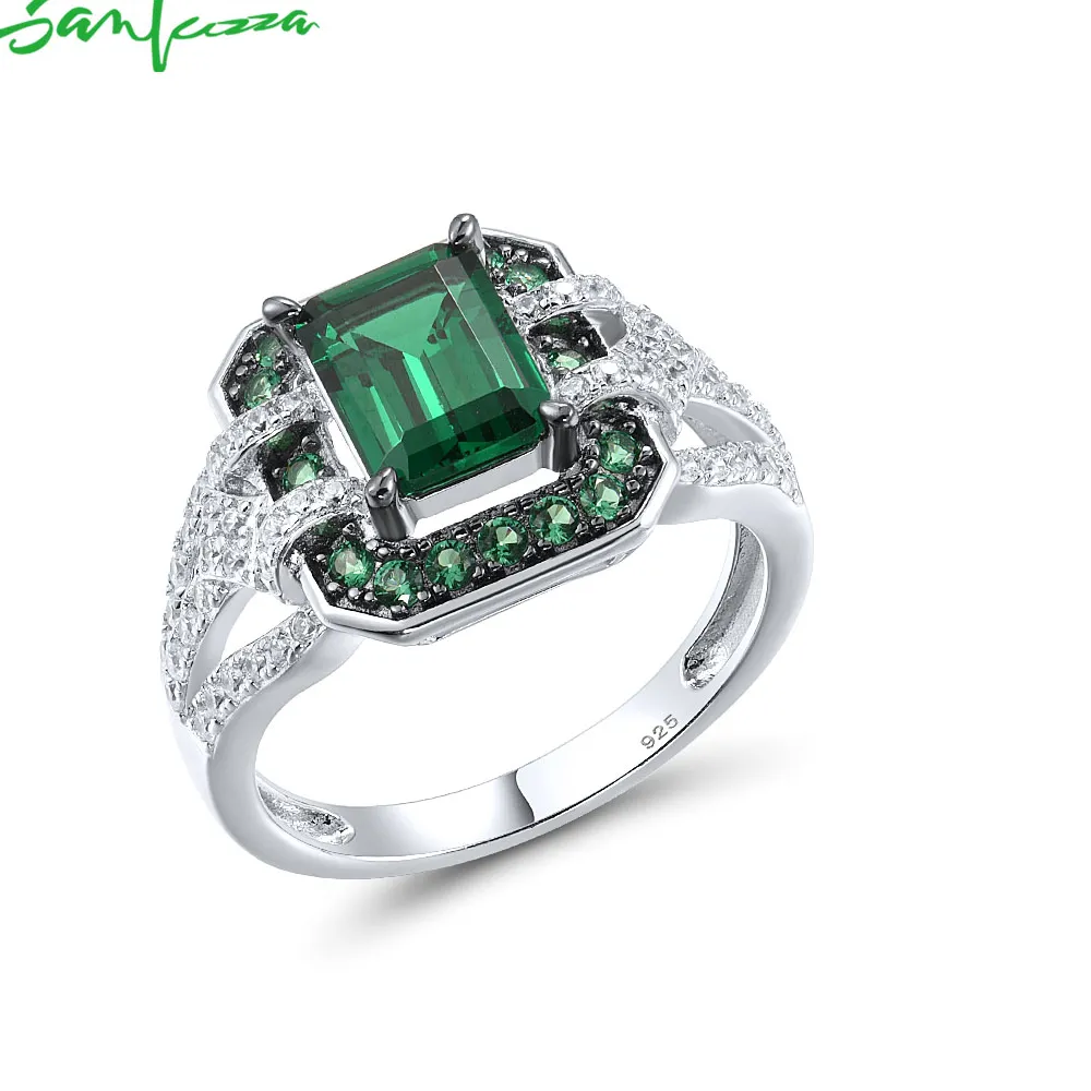 Authentic Verdant Heart Ring Sterling Silver Solitaire With Green Spinel And White Cz