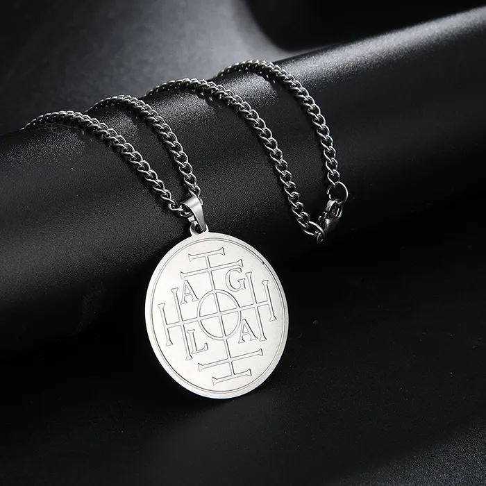 Authentic Wheel Of Fortune Talisman- Agla Solomon Kabbalah Protection Amulet Necklace
