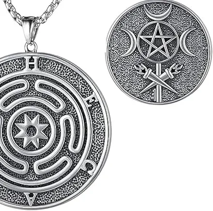 Authentic Pentacle Of The Veiled Moon A Pewter Pendant For The Modern Witch
