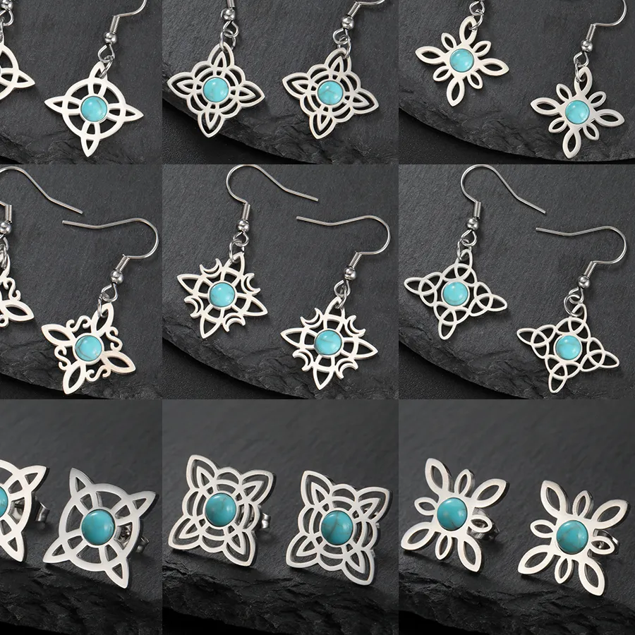 Authentic Eternal Knot Of The Witch's Vow Gold- Plated Drop Earrings