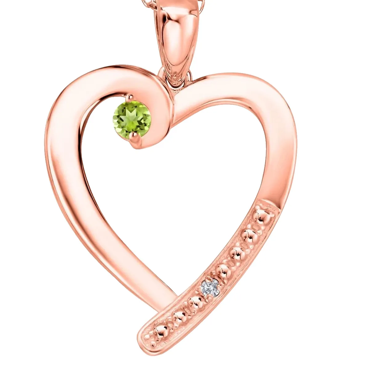 Authentic Verdant Heart Of The Rose Gold A Peridot Pendant Of Devotion