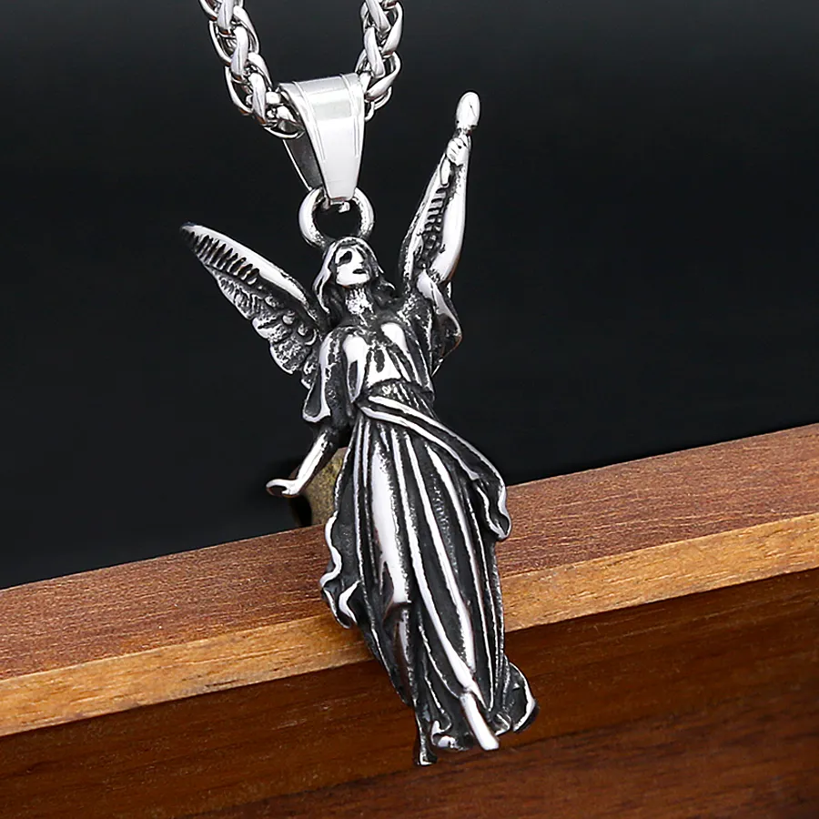 Authentic The Liberator's Wing Gold- Plated Angel Of Liberty Amulet Necklace