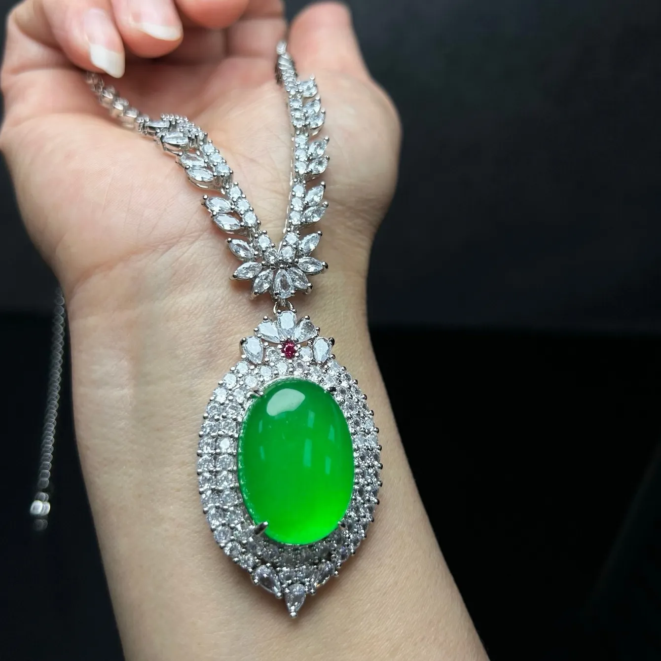 Authentic Real natural high Ice Green Jade Jadeite amulet Pendant&Necklaces