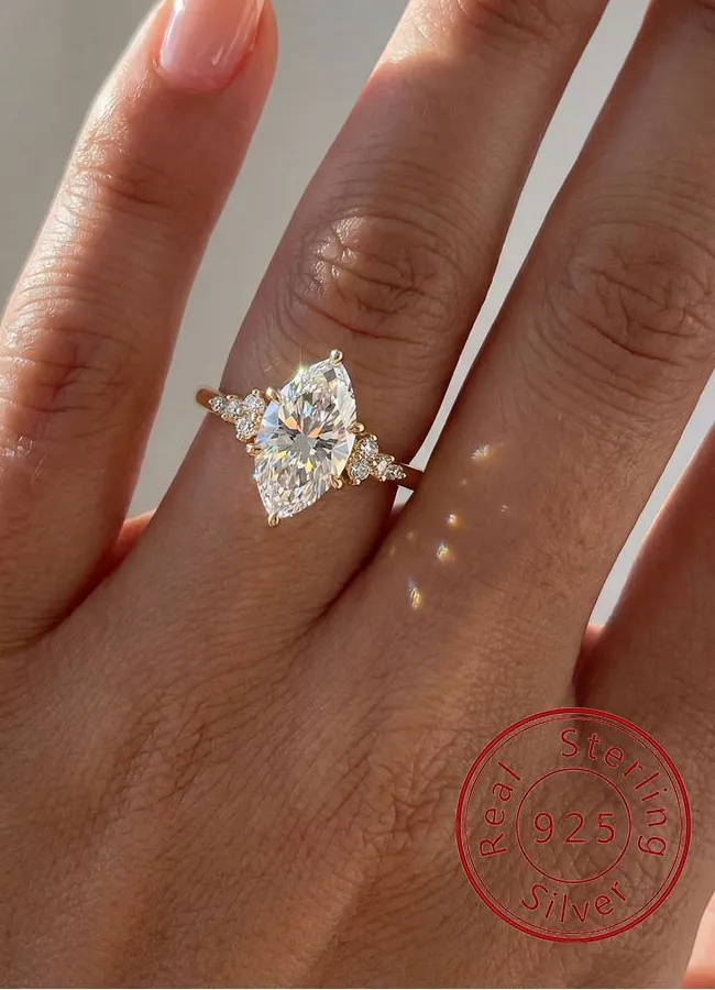 Authentic Veil Of Luminous Vows The Marquise Lace Zircon Talisman Ring