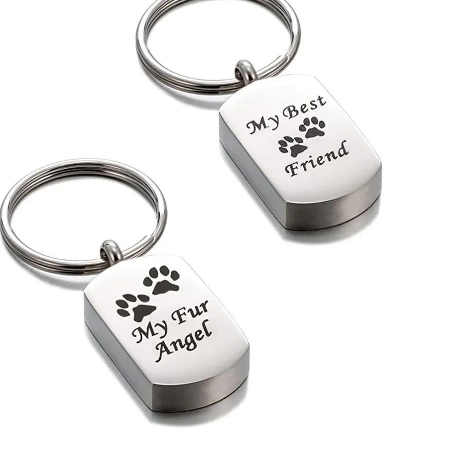 Authentic Cremation Jewelry Keychain Memorial Ash Keepsake Memorial Pendant Key Ring For Ashes