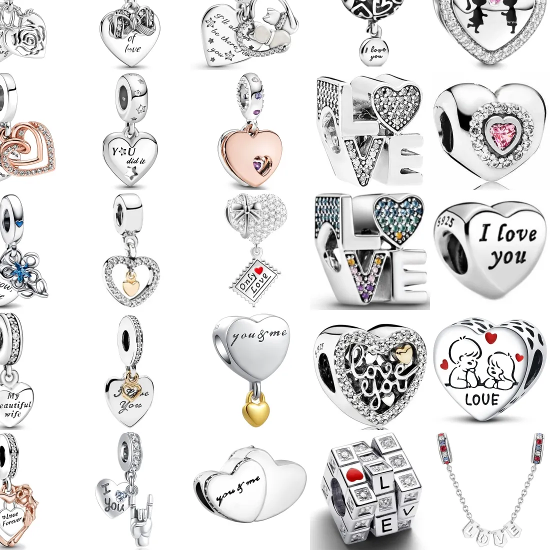 Authentic Cube Of Hearts A Two- Tone Sterling Silver Talisman Of Love And Balance